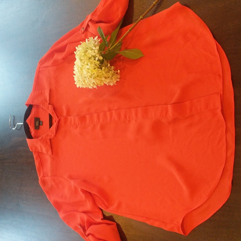Mossimo Orange Button Up